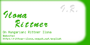 ilona rittner business card